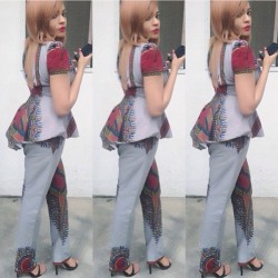 Embossed Cotton Panel Dresses 2